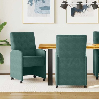 Dining Chairs with Wheels 2...