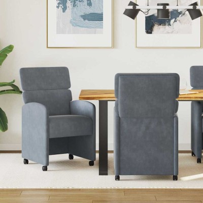 Dining Chairs with Wheels 2...