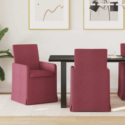 Dining chairs 2 pcs Wine...