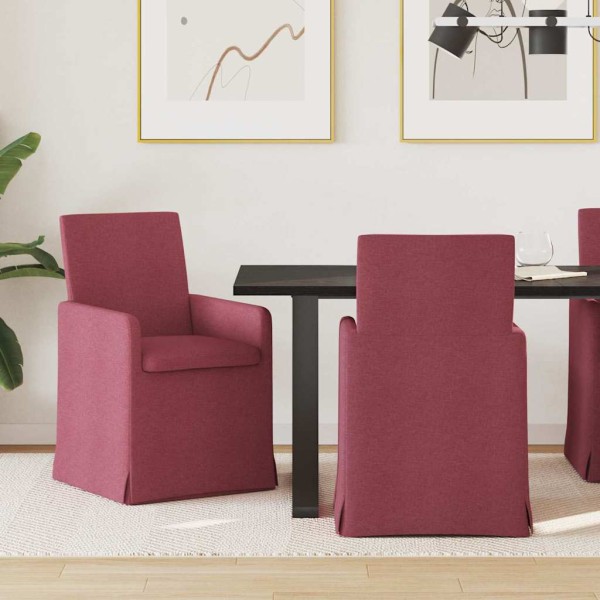 Dining chairs 2 pcs Wine red fabric 57 x 67 x 95 cm