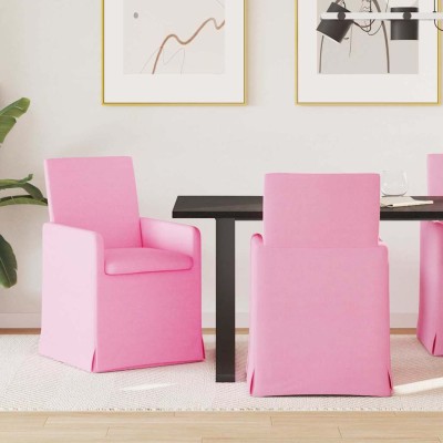 Dining chairs 2 pcs Pink 57...