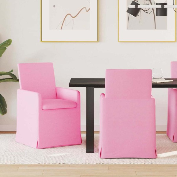 Dining chairs 2 pcs Pink 57 x 67 x 95 cm fabric