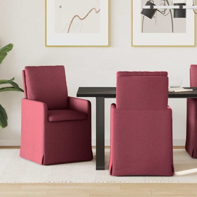 Dining chairs 2 pcs Wine...