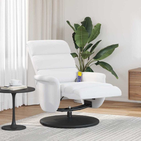 Reclining armchair White PU