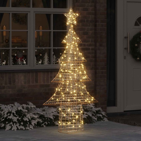 Kalėdų eglutė su 240 LED Šilta balta 181 cm PET