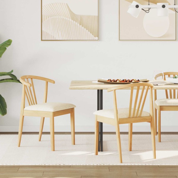 Dining chair 2 pcs Natural and bright