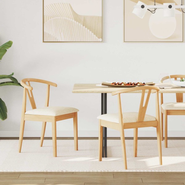 Dining chair 2 pcs Natural and bright