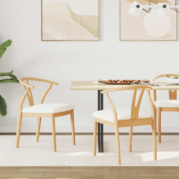 Dining chair 2 pcs Natural and bright