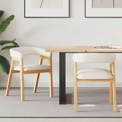 Dining chairs 2 pcs Natural...