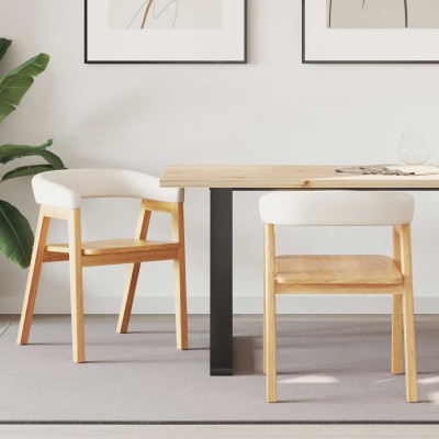 Dining chairs 2 pcs Natural...