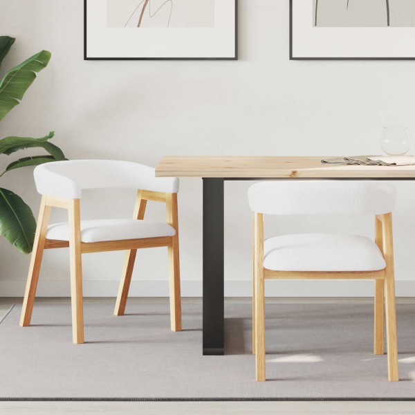 Dining chairs 2 pcs Natural 54 x 57 x 73 cm