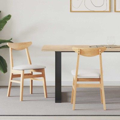 Dining chairs 2 pcs Natural...