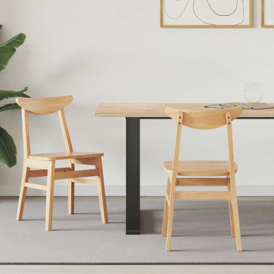 Dining chairs 2 pcs Natural...