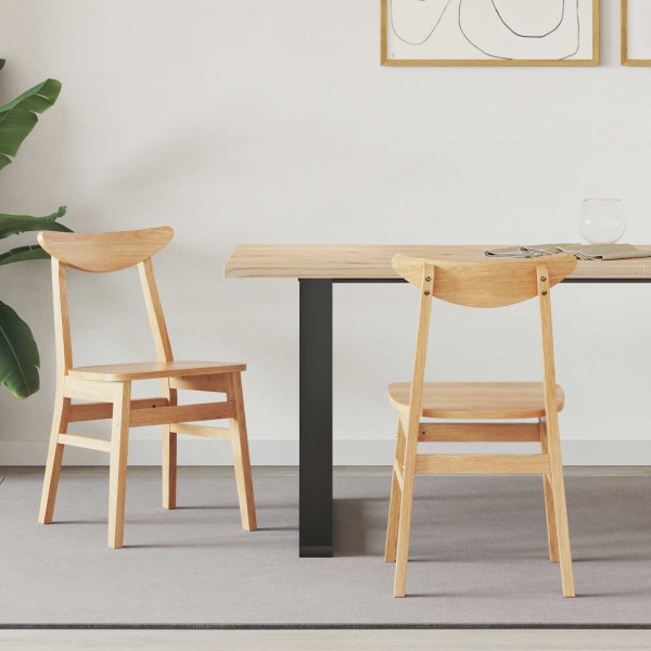 Dining chairs 2 pcs Natural 42 x 47.5 x 81 cm