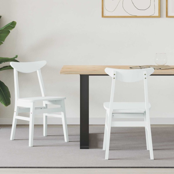 Dining chairs 2 pcs White 42 x 47.5 x 81 cm