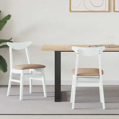 Dining chairs 2 pcs White...