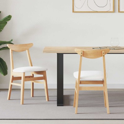 Dining chairs 2 pcs Natural...