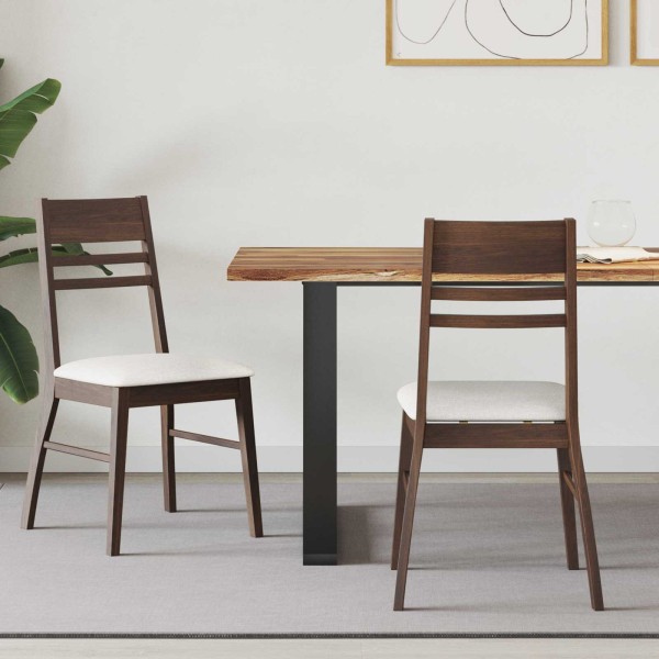 Dining chairs 2 pcs Light brown 43 x 54 x 89 cm