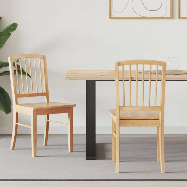 Dining chairs 2 pcs Natural 50 x 52.5 x 91 cm