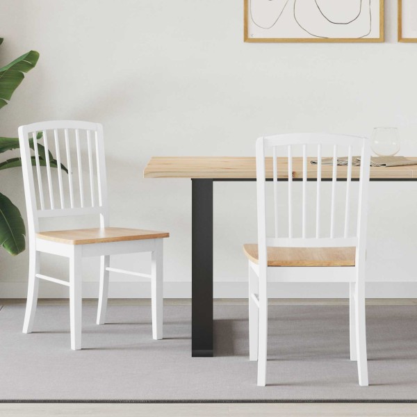 Dining chairs 2 pcs White 50 x 52.5 x 91 cm
