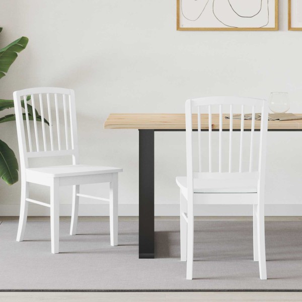 Dining chairs 2 pcs White 50 x 52.5 x 91 cm