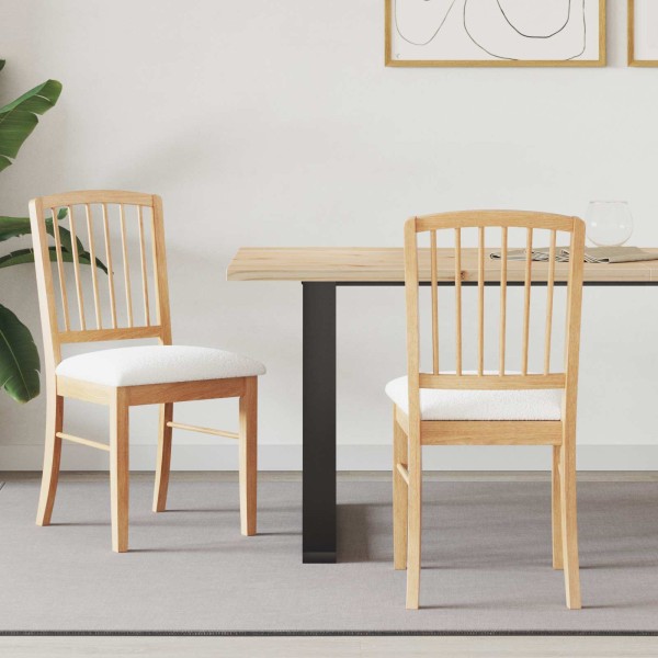 Dining chairs 2 pcs Natural 50 x 52.5 x 91 cm