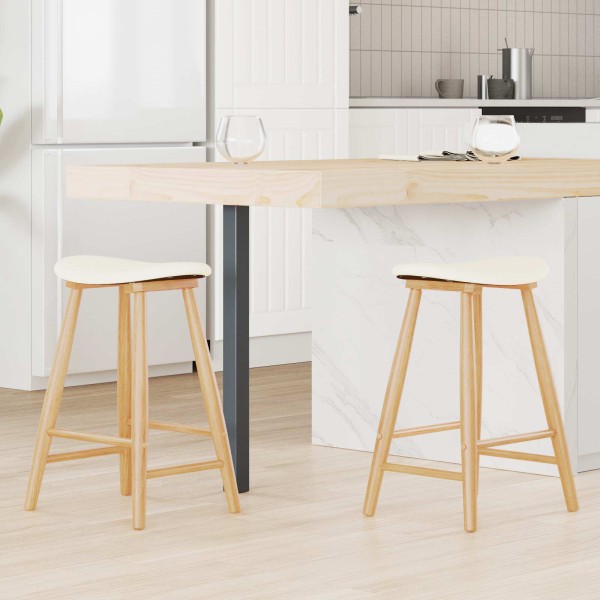 Dining chairs 2 pcs Natural 46 x 37 x 63 cm