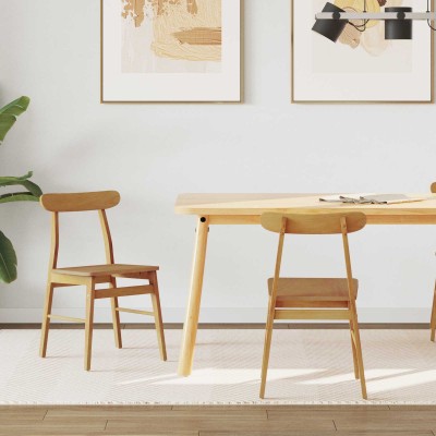 Dining chair 2 pcs Natural...
