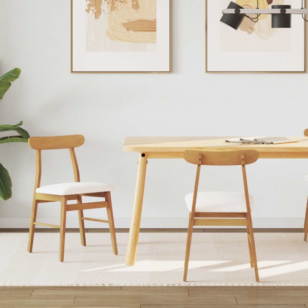 Dining chair 2 pcs Natural and bright