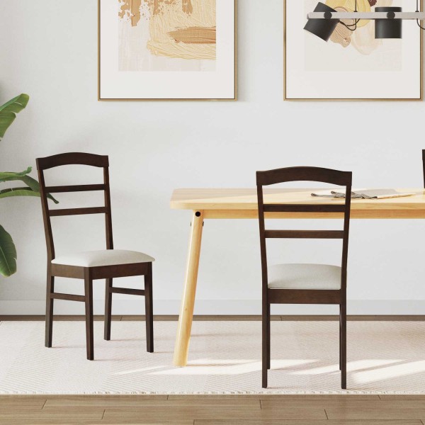 Dining chair 2 pcs Light brown and bright