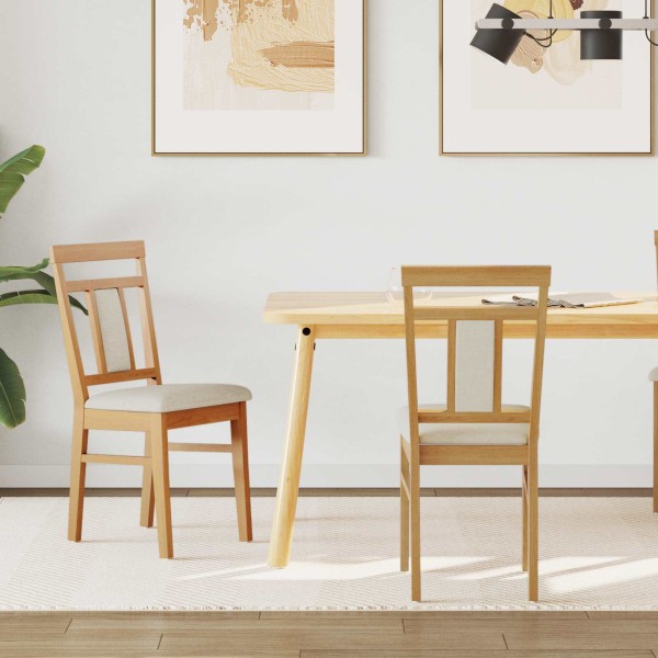 Dining chair 2 pcs Natural and bright