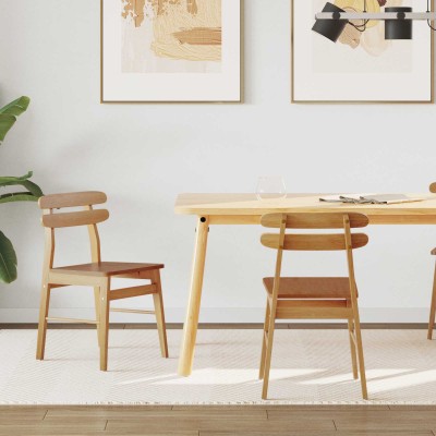 Dining chair 2 pcs Natural...