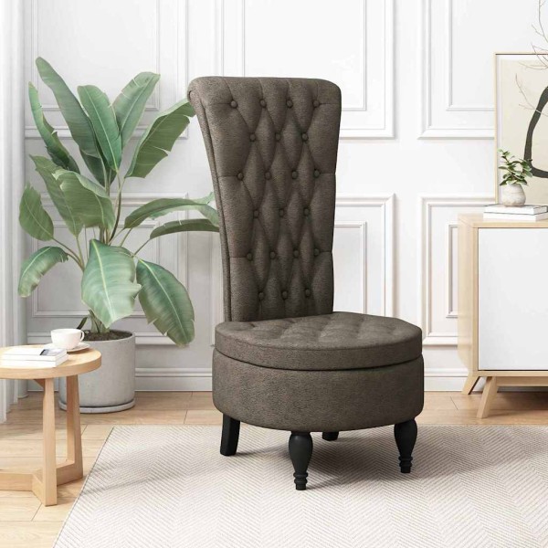 Slipper chair Dark gray 56.5 x 70 x 110 cm