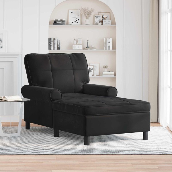 Bed with pillow Black 91 x 157 x 91 cm Velvet