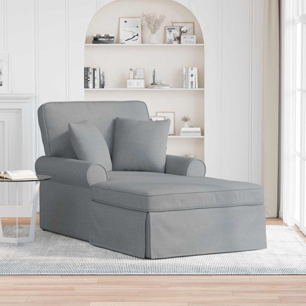 Faina with a skirt with a pillow 3 pcs Light gray fabric