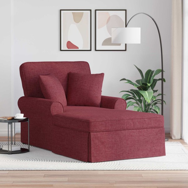 Faina with skirt with pillow 3 pcs Wine red fabric
