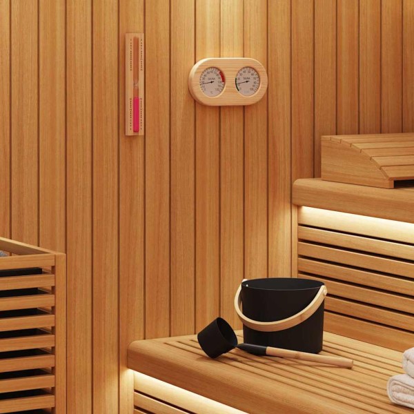 Sauna Accessories Set 4 pcs Black