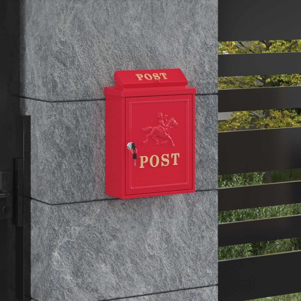 Siena Post Box Red 29 x 13 x 41 cm