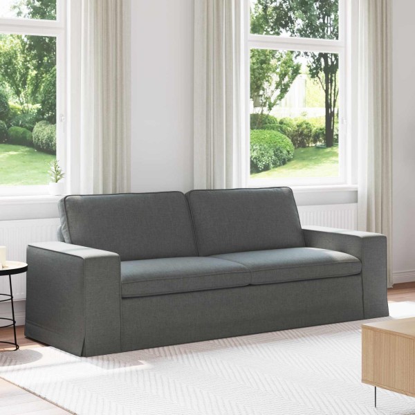 Sofa Dark gray fabric 222 x 80 x 82 cm