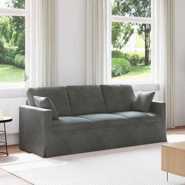 Sofa Tamsiai pilka 198 x 78 x 80 cm Aksomas