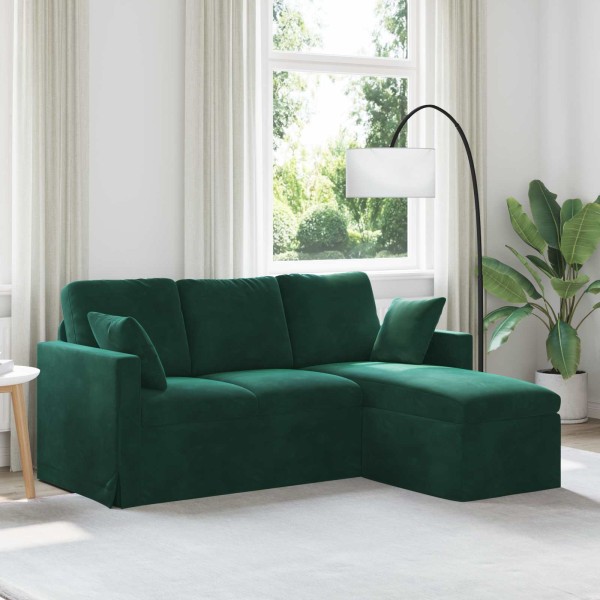 Sofa Dark green 178 x 134 x 80 cm Velvet