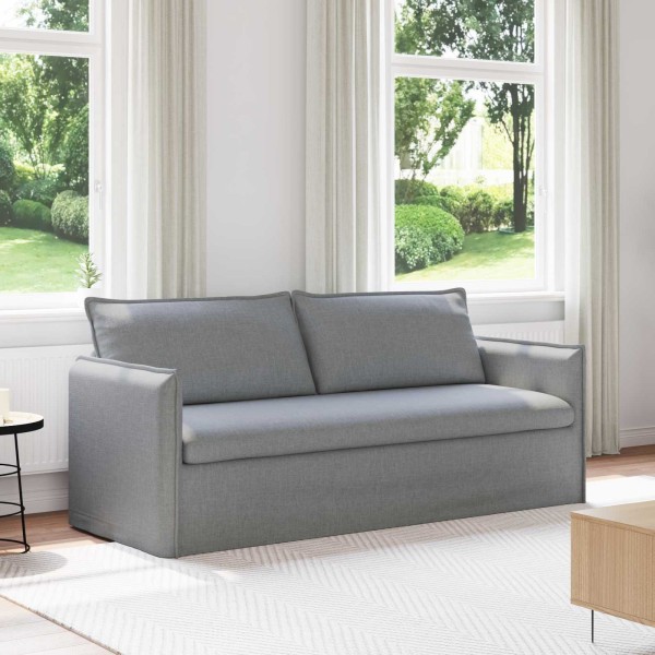 Sofa Light gray fabric 196 x 82 x 85 cm