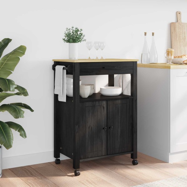 Kitchen trolley MONZA Black 60 x 40 x 88.5 cm