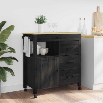 Kitchen trolley MONZA Black...