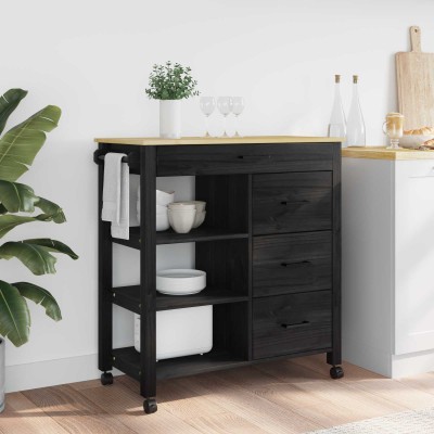 Kitchen trolley MONZA Black...