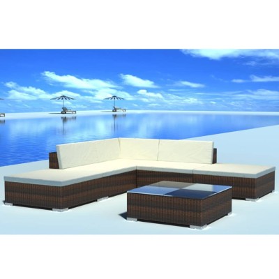 Garden set with cushions, 6...