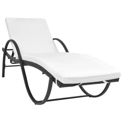 Sun lounger with mattress,...