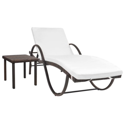 Sun lounger with mattress...