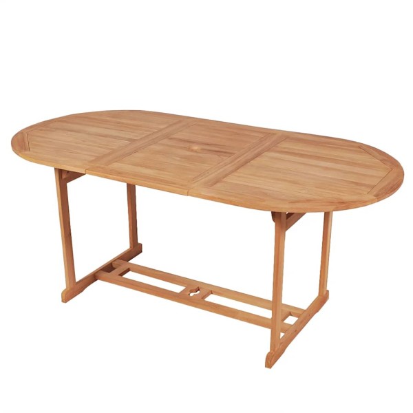 Garden table, solid teak wood, 180x90x75cm