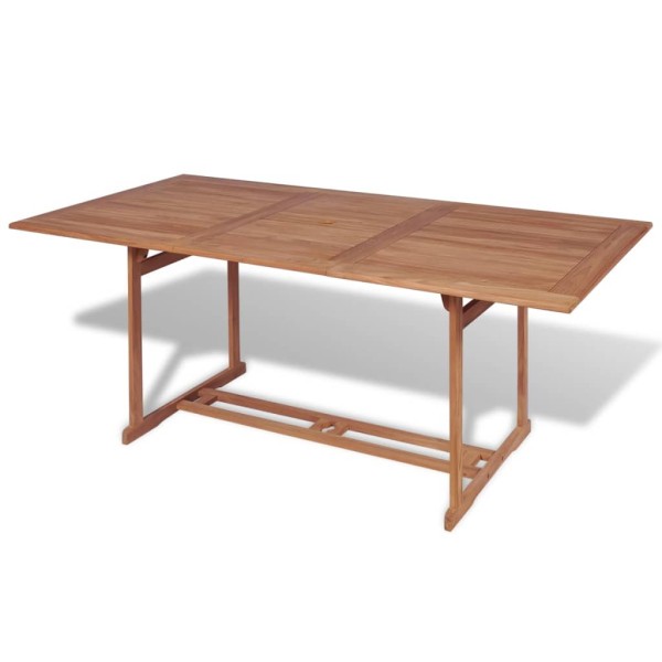 Garden table, solid teak wood, 180x90x75cm